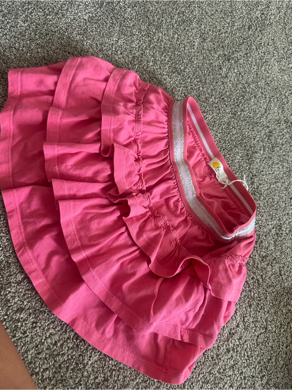 Boden Pink Ruffle Tiered Skirt